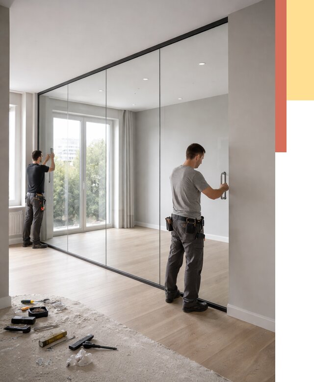 Изготовление стеклянных перегородок в Павлово от 12519 руб. под ключ | ОТДЕЛОЧНИК-Пвв