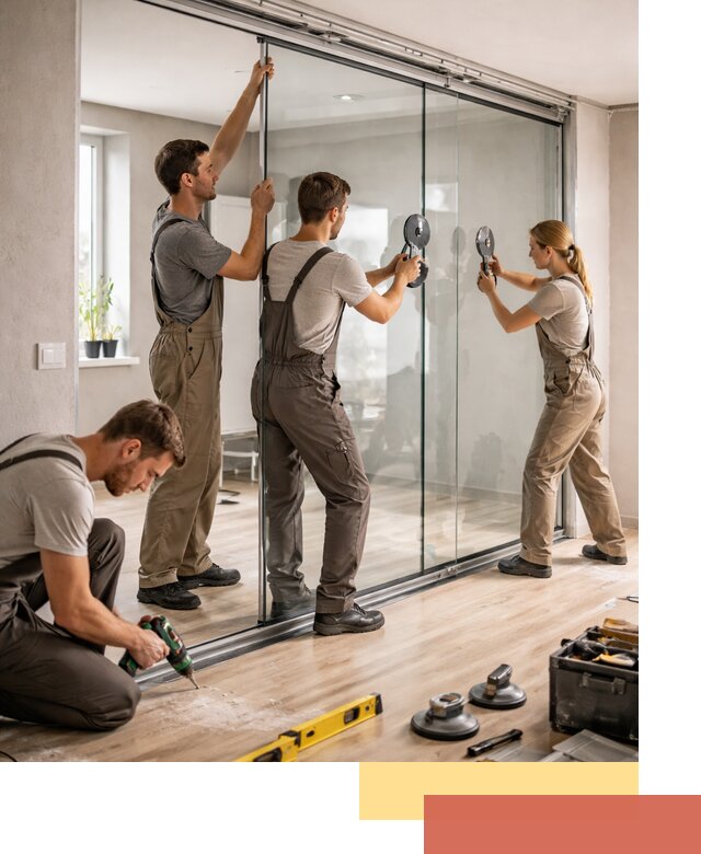 Изготовление стеклянных перегородок на заказ в Павлово