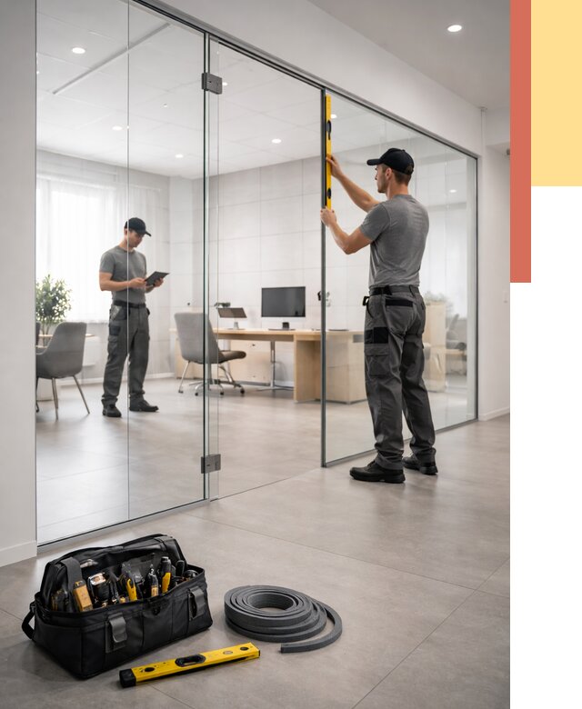 Цельностеклянные перегородки под ключ в Павлово от 9630 руб. — монтаж и цены | ОТДЕЛОЧНИК-Пвв