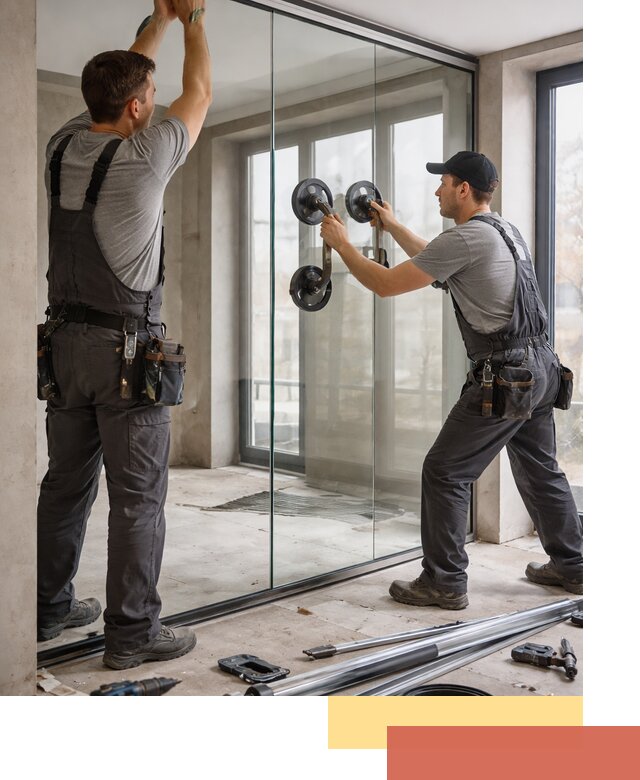 Цельностеклянные перегородки под ключ в Павлово