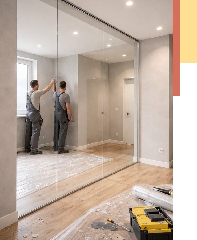 Безрамные стеклянные перегородки в Павлово — монтаж от 9630 руб. | ОТДЕЛОЧНИК-Пвв