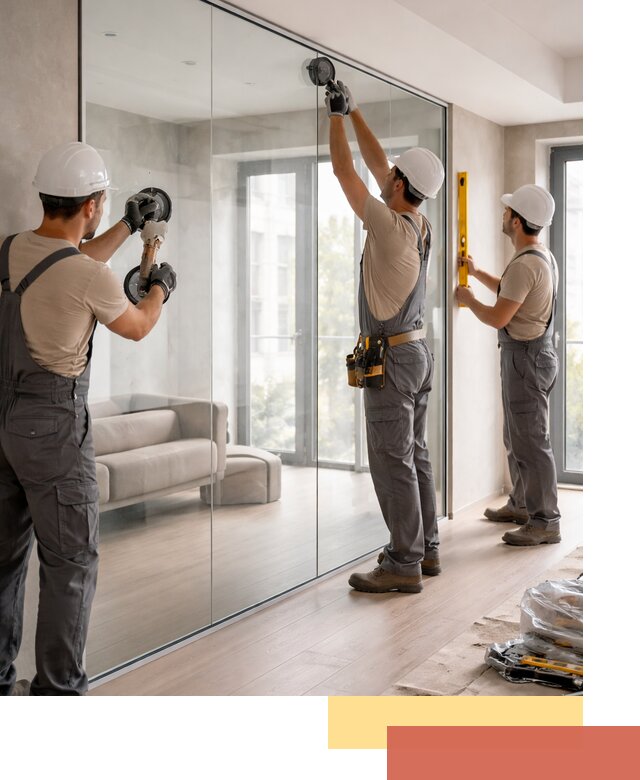 Перегородки из закаленного стекла в Павлово для офисов и квартир