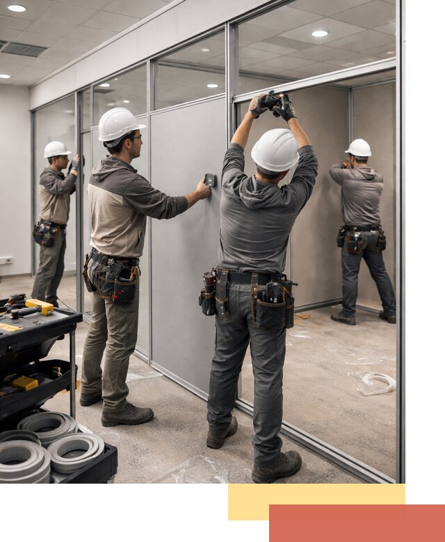 Мобильные офисные перегородки под ключ в Павлово