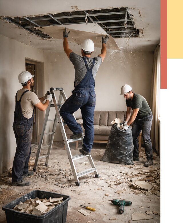 Демонтаж гипсокартонного потолка в Павлово от 426 руб. за м2 — ОТДЕЛОЧНИК-Пвв