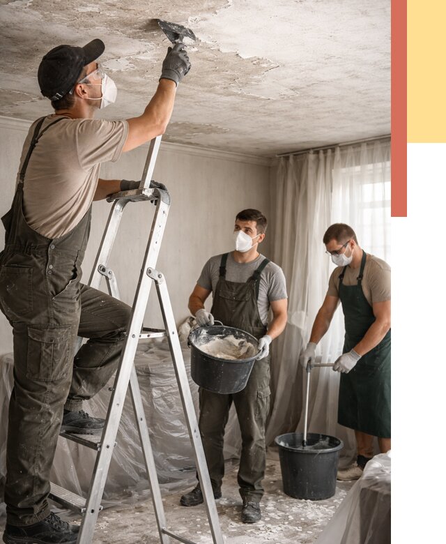 Удаление побелки с потолка в Павлово от 2534 руб. быстро и недорого | ОТДЕЛОЧНИК-Пвв