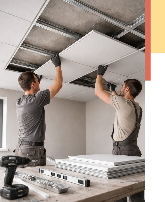 Монтаж кассетного потолка в Павлово от 4562 руб/м2 — установка и сборка | ОТДЕЛОЧНИК-Пвв