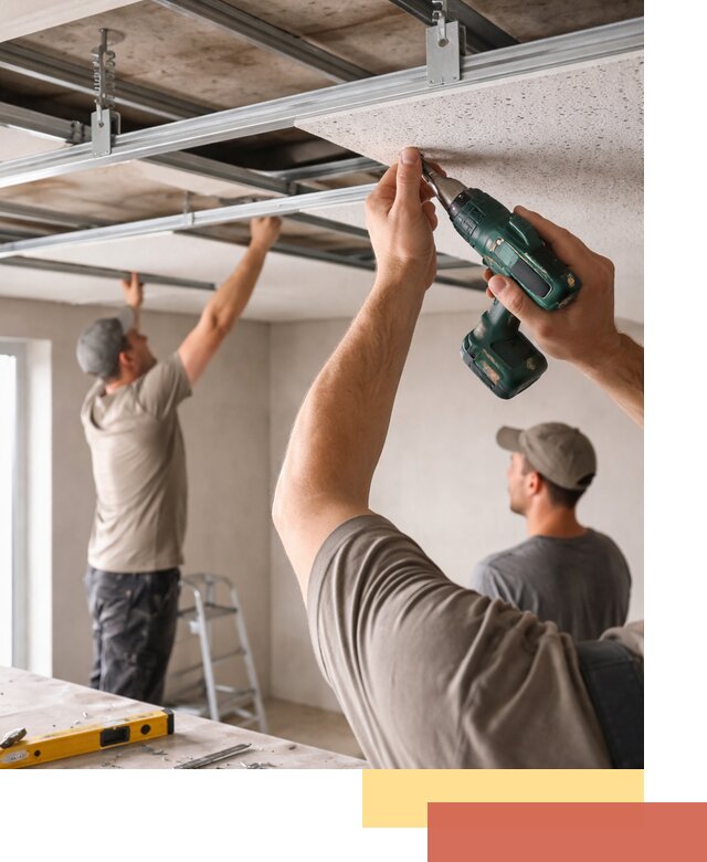 Монтаж акустического потолка в Павлово под ключ