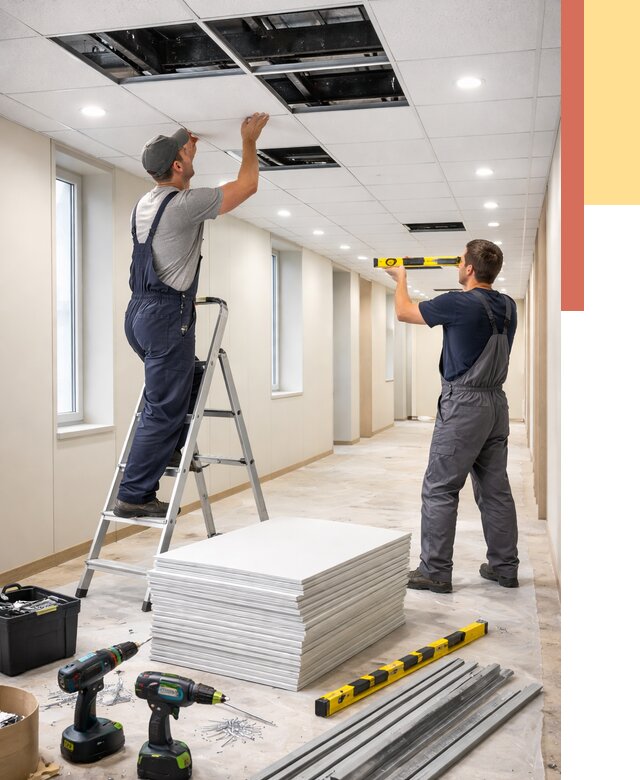 Ремонт потолка Армстронг в Павлово от 4562 руб. — быстро и недорого | ОТДЕЛОЧНИК-Пвв