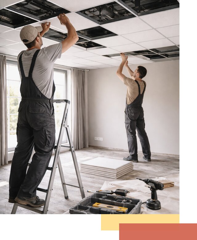 Замена плит подвесного потолка в Павлово быстро и качественно