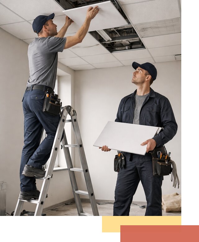 Обслуживание подвесного потолка в Павлово — ремонт и чистка