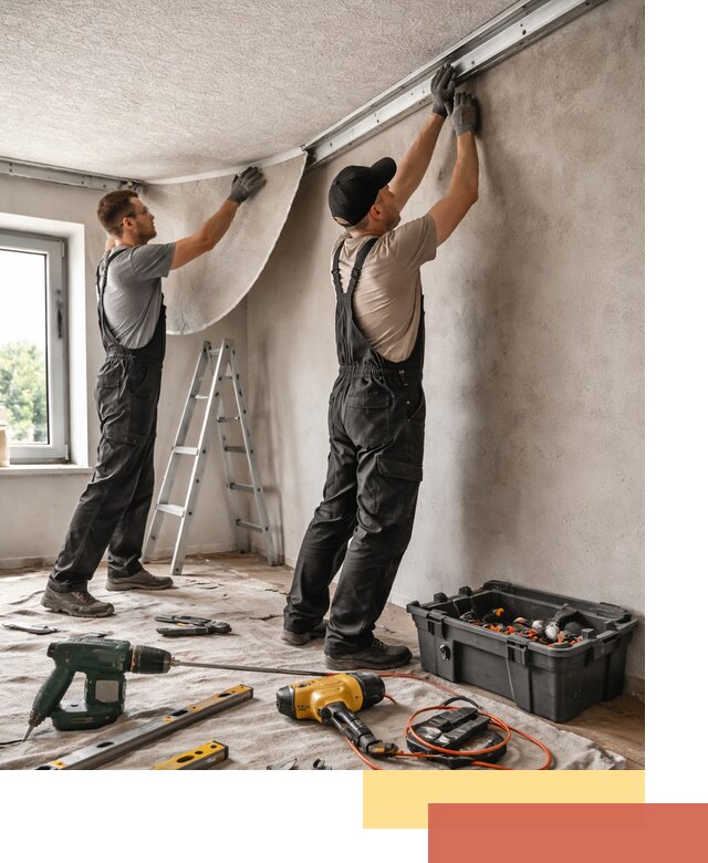 Монтаж фактурного натяжного потолка в Павлово качественно и быстро