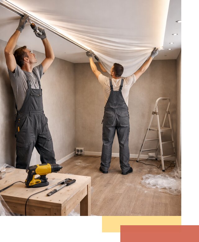 Монтаж натяжного потолка с подсветкой в Павлово цена и сроки