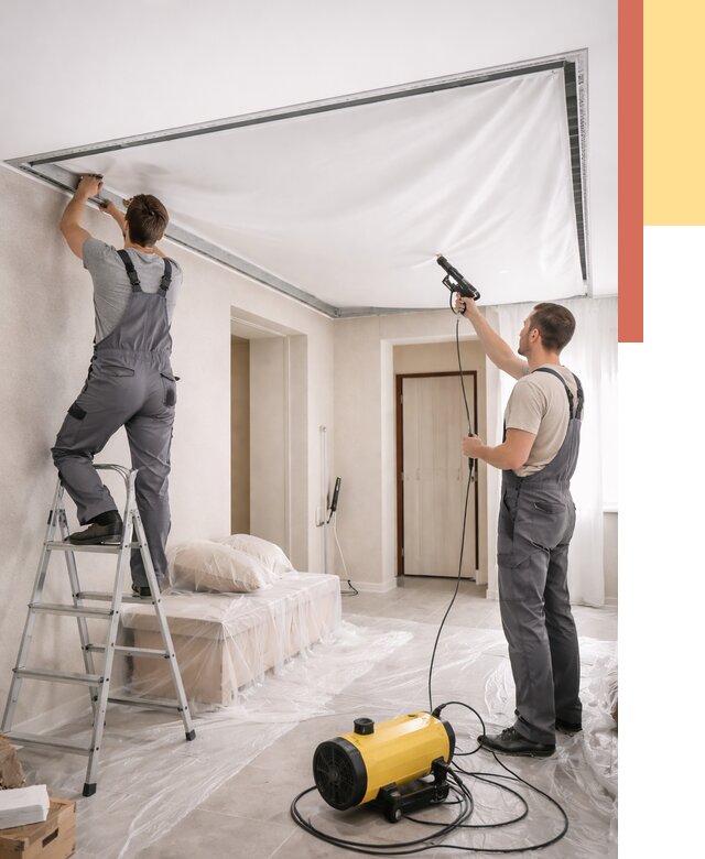 Монтаж натяжного потолка в прихожей в Павлово от 2686 руб. под ключ | ОТДЕЛОЧНИК-Пвв