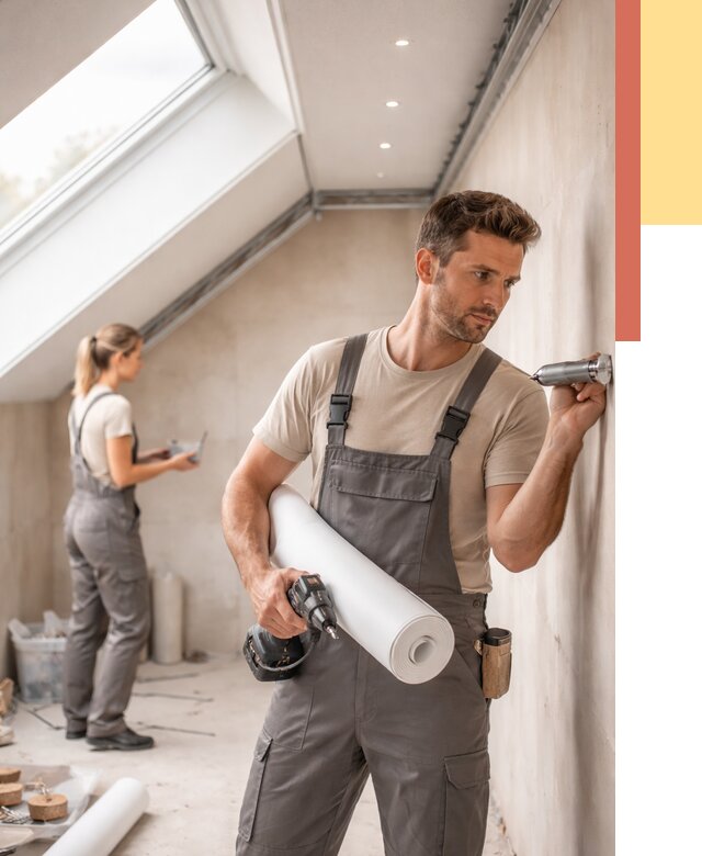 Монтаж натяжного потолка на мансарде в Павлово от 3548 руб. | ОТДЕЛОЧНИК-Пвв