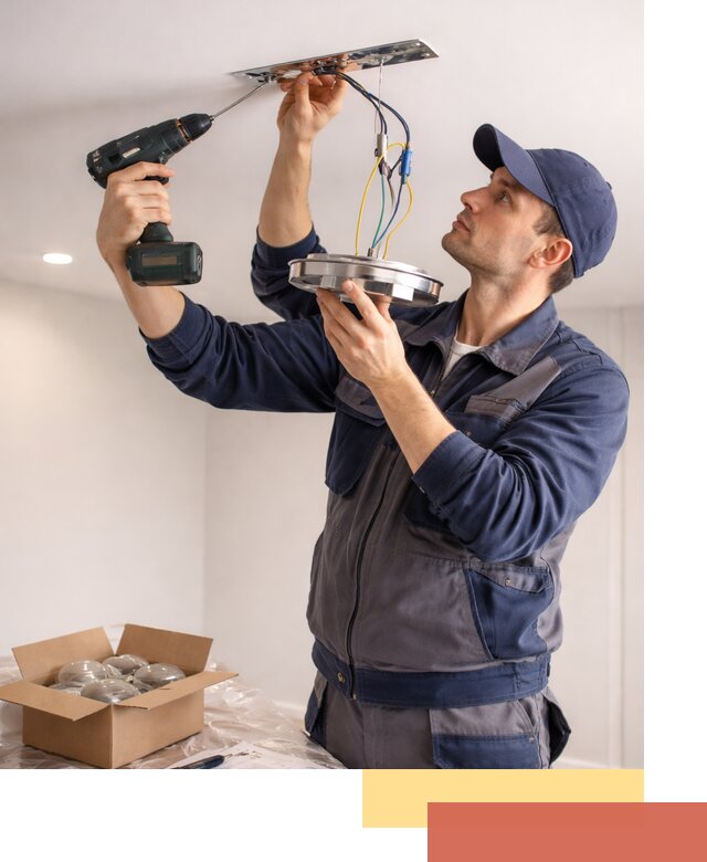 Установка люстры в натяжной потолок в Павлово