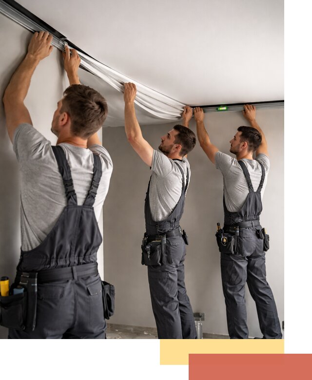 Теневые натяжные потолки в Павлово: монтаж и отделка быстро и качественно