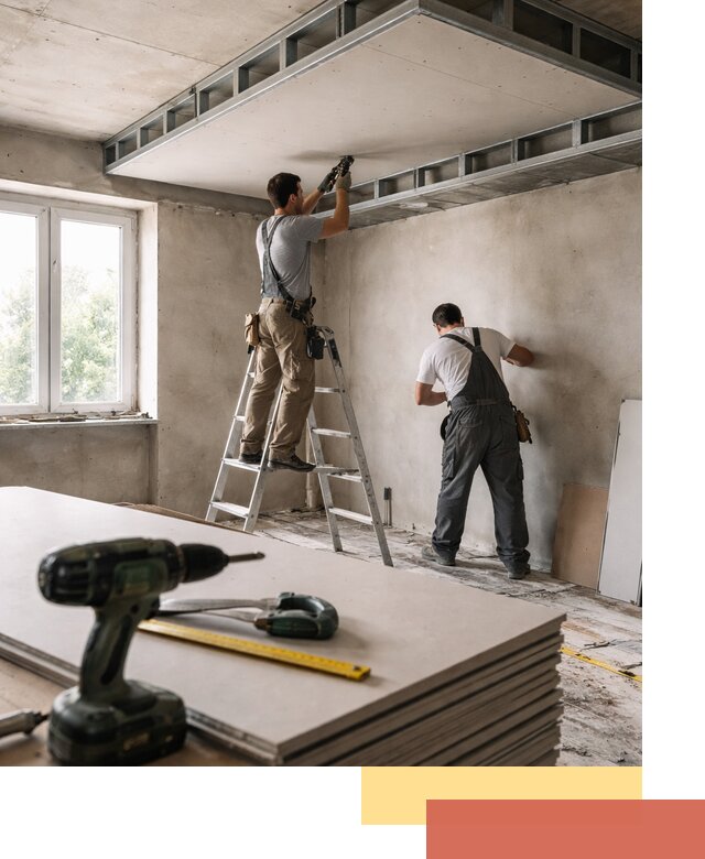 Двухуровневый потолок из гипсокартона в Павлово