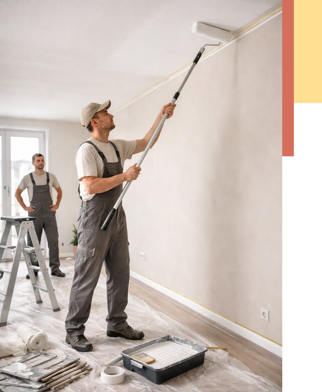 Покраска потолка из гипсокартона в Павлово от 4562 руб./м2 — услуги под ключ | ОТДЕЛОЧНИК-Пвв