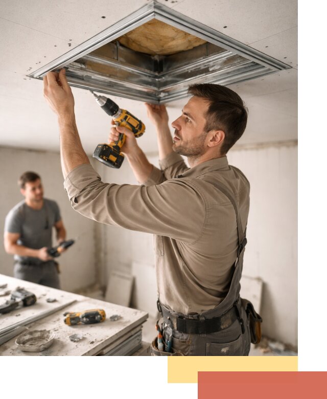 Монтаж люка в потолок из ГКЛ в Павлово