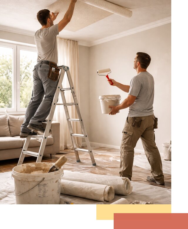 Поклейка обоев на потолок в Павлово — качественно и быстро