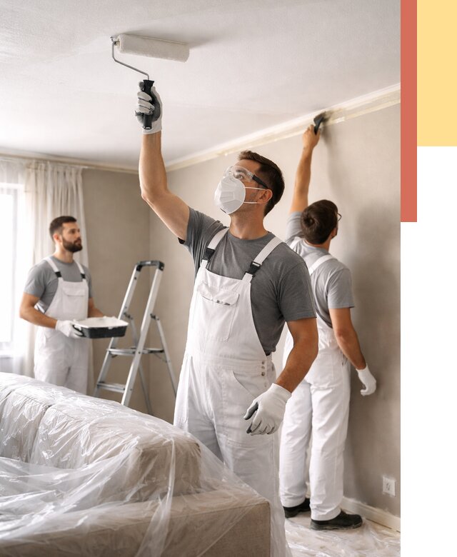 Покраска потолка водоэмельсионной краской в Павлово от 2230 руб/м² — услуги под ключ | ОТДЕЛОЧНИК-Пвв