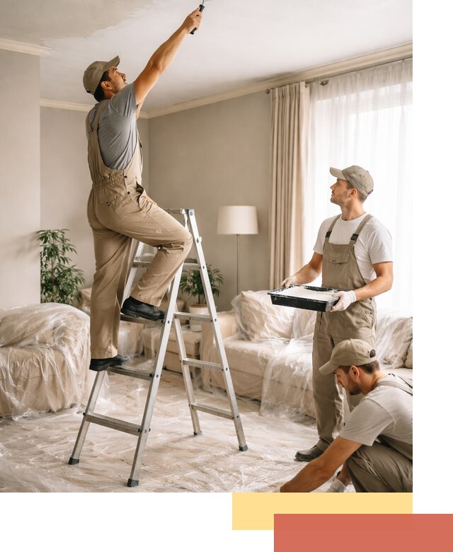 Покраска потолков акриловой краской в Павлово качественно и быстро