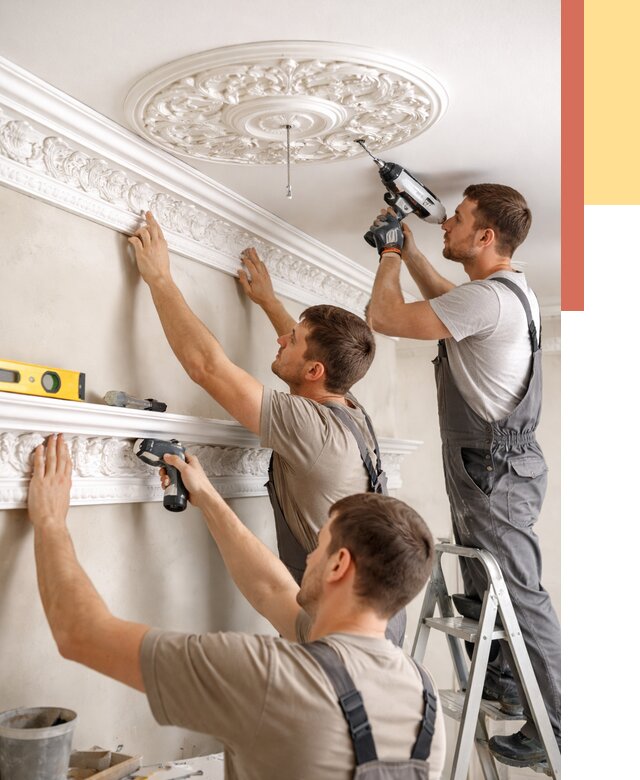 Монтаж лепнины на потолок в Павлово от 3244 руб. быстро и недорого | ОТДЕЛОЧНИК-Пвв