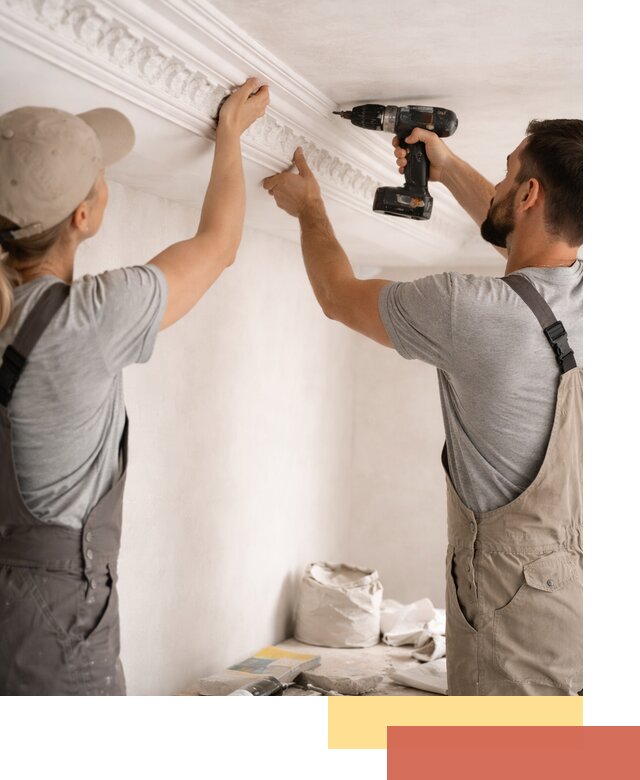 Профессиональный монтаж лепнины на потолок в Павлово