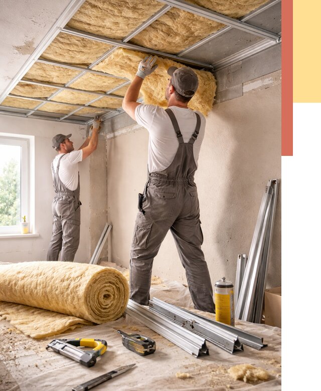 Утепление потолка в Павлово от 7299 руб/м2 — недорого, быстро, под ключ | ОТДЕЛОЧНИК-Пвв