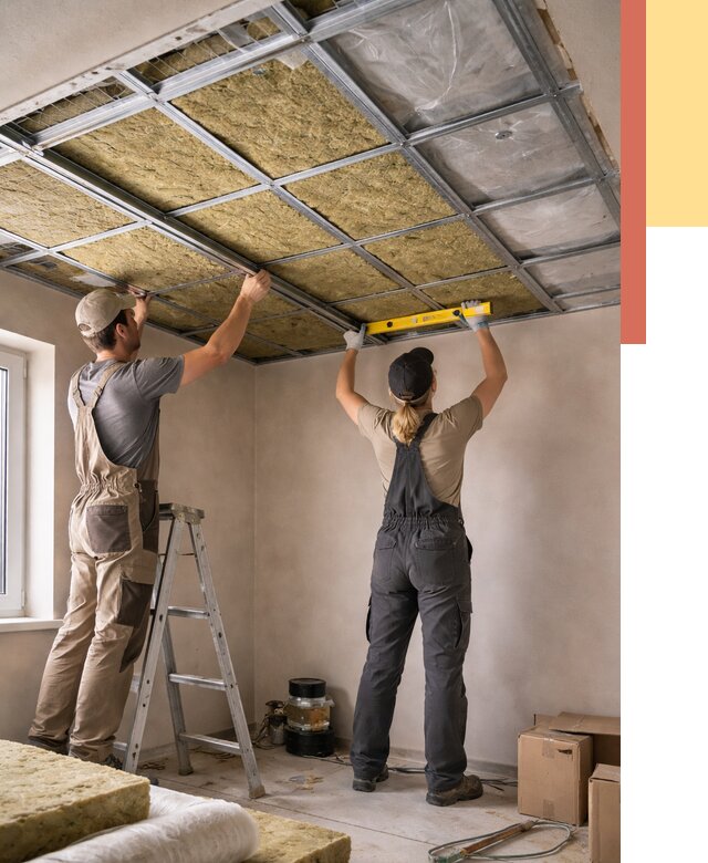 Шумоизоляция потолка в Павлово от 1267 руб. под ключ — услуги ОТДЕЛОЧНИК-Пвв